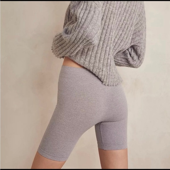 Free people intimately seamless ribbed biker shorts yoga running XS/S SMALL GREY - Picture 9 of 11